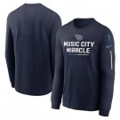 Men's Tennessee Titans Navy Team Slogan Long Sleeve T Shirt
