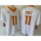 Men's Tennessee Volunteers #11 Jalin Hyatt White College Football Jersey