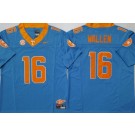 Men's Tennessee Volunteers #16 Morgan Wallen Blue FUSE College Football Jersey
