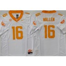 Men's Tennessee Volunteers #16 Morgan Wallen White FUSE College Football Jersey