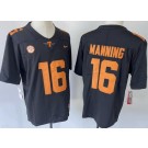 Men's Tennessee Volunteers #16 Peyton Manning Black College Football Jersey