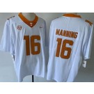 Men's Tennessee Volunteers #16 Peyton Manning White College Football Jersey