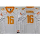 Men's Tennessee Volunteers #16 Peyton Manning White FUSE 2024 College Football Jersey