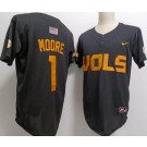 Men's Tennessee Volunteers #1 Christian Moore Black College Baseball Jersey