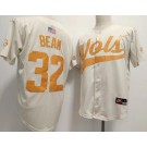 Men's Tennessee Volunteers #32 Drew Beam Cream College Baseball Jersey
