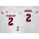 Men's Texas A&M Aggies #2 Johnny Manziel White College Football Jersey