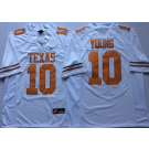 Men's Texas Longhorns #10 Vince Young White 2018 College Football Jersey