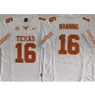 Men's Texas Longhorns #16 Arch Manning White FUSE College Football Jersey