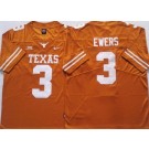 Men's Texas Longhorns #3 Quinn Ewers Orange College Football Jersey