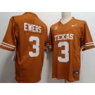 Men's Texas Longhorns #3 Quinn Ewers Orange FUSE College Football Jersey