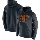 Men's Texas Longhorns Black Retro Football Club Fleece Pullover Hoodie