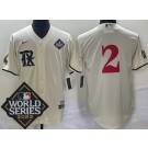 Men's Texas Rangers #2 Marcus Semien Cream City 2023 World Series Cool Base Jersey