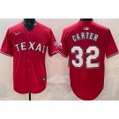 Men's Texas Rangers #32 Evan Carter Red Limited Jersey