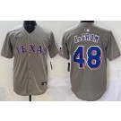 Men's Texas Rangers #48 Jacob deGrom Gray Limited Jersey