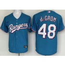 Men's Texas Rangers #48 Jacob deGrom Light Blue Cool Base Jersey
