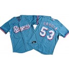 Men's Texas Rangers #53 Adolis Garcia Light Blue Cool Base Jersey