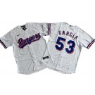 Men's Texas Rangers #53 Adolis Garcia White Cool Base Jersey