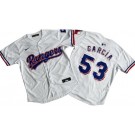Men's Texas Rangers #53 Adolis Garcia White Limited Jersey