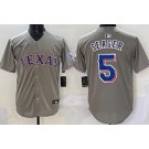 Men's Texas Rangers #5 Corey Seager Gray Limited Jersey
