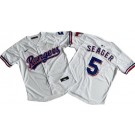 Men's Texas Rangers #5 Corey Seager White Limited Jersey