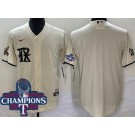 Men's Texas Rangers Blank Cream City 2023 World Series Champions Cool Base Jersey