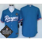 Men's Texas Rangers Blank Ligth Blue 2023 World Series Cool Base Jersey