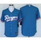 Men's Texas Rangers Blank Ligth Blue Cool Base Jersey