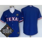 Men's Texas Rangers Blank Royal 2023 World Series Cool Base Jersey