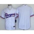 Men's Texas Rangers Blank White Cool Base Jersey