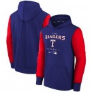 Men's Texas Rangers Blue Red Authentic Collection Performance Hoodie