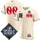 Men's Texas Rangers Customized Cream City 2023 World Series Authentic Jersey