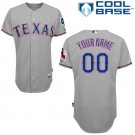 Men's Texas Rangers Customized Gray Cool Base Jersey