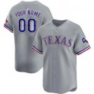 Men's Texas Rangers Customized Gray Limited Jersey