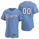 Men's Texas Rangers Customized Light Blue 2020 Inaugural Season Authentic Jersey