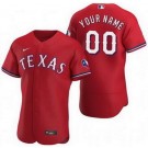 Men's Texas Rangers Customized Red Authentic Jersey