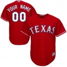 Men's Texas Rangers Customized Red Cool Base Jersey
