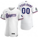 Men's Texas Rangers Customized White 2020 Inaugural Season Authentic Jersey