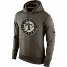 Men's Texas Rangers Green Salute To Service Printed Pullover Hoodie