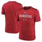 Men's Texas Rangers Red Velocity Performance Practice T Shirt