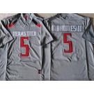 Men's Texas Tech Red Raiders #5 Patrick Mahomes II Gray College Football Jersey