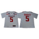 Men's Texas Tech Red Raiders #5 Patrick Mahomes II White College Football Jersey