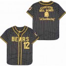 Men's The Bad News Bears #12 Chico's Bail Bonds Let Freedon Ring White Stripes Baseball Jersey