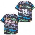 Men's The Fresh Prince Bel Air Academy #14 Will Smith Black Graffiti Baseball Jersey