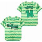 Men's The Fresh Prince Bel Air Academy #14 Will Smith Green Yellow Baseball Jersey