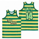 Men's The Fresh Prince Bel Air Academy #14 Will Smith Green Yellow Basketball Jersey