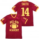 Men's The Fresh Prince Bel Air Academy #14 Will Smith Red Football Jersey