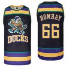 Men's The Mighty Ducks #66 Gordon Bombay Black Basketball Jersey