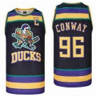 Men's The Mighty Ducks #96 Charlie Conway Black Basketball Jersey