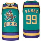 Men's The Mighty Ducks #99 Adam Banks Green Basketball Jersey