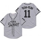 Men's The Sandlot #11 Yeah Yeah Gray Baseball Jersey